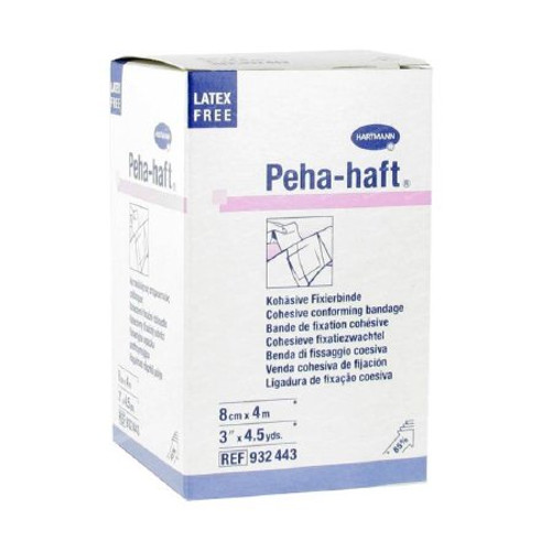 Absorbent Cohesive Bandage Peha-haft 3 Inch X 4-1/2 Yard Standard Compression Self-adherent Closure White NonSterile 932443
