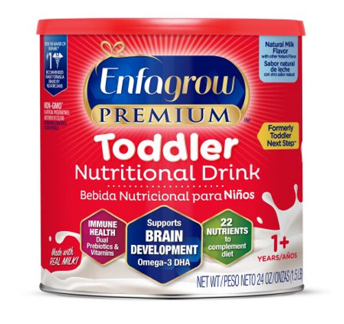 Pediatric Oral Supplement Enfagrow Premium Toddler Next Step Natural Milk Flavor 24 oz. Can Powder 167206
