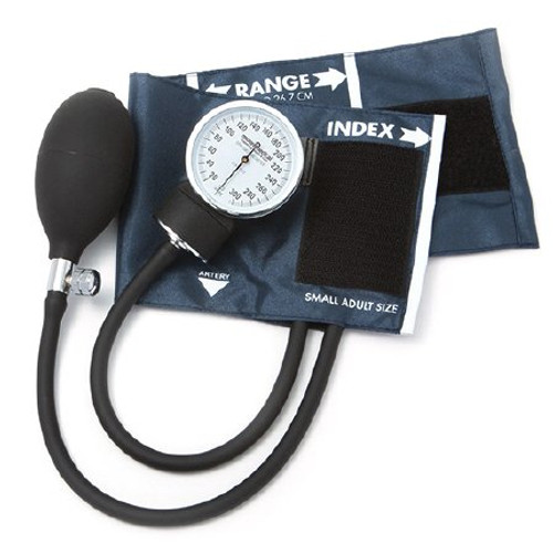 Aneroid Sphygmomanometer with Cuff Pocket Size Hand Held Adult Small Cuff 775-10SANMM