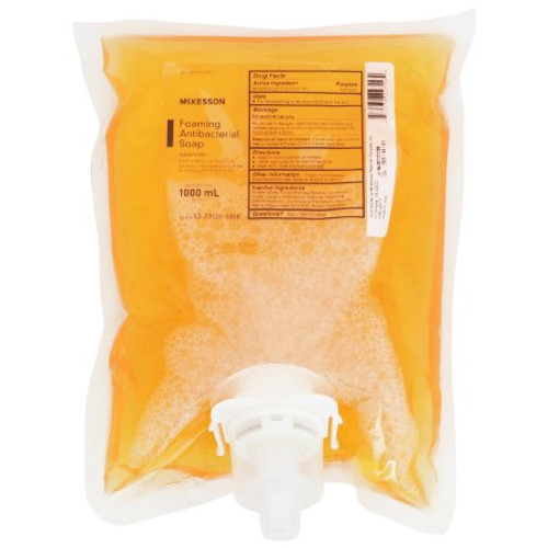 Antibacterial Soap McKesson Foaming 1 000 mL Dispenser Refill Bag Clean Scent 53-23126-1000