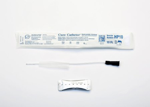 Urethral Catheter Cure Catheter Straight Tip Hydrophilic Coated Plastic 10 Fr. 10 Inch HP10