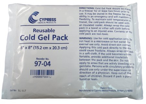 Cold Pack Cypress General Purpose Large 6 X 8 Inch Plastic / Gel Reusable 97-04