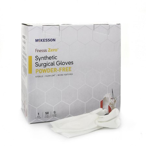 Surgical Glove McKesson Finessis Zero Size 6 Sterile Pair Flexylon Synthetic Extended Cuff Length Micro-Textured White Chemo Tested 14-92060