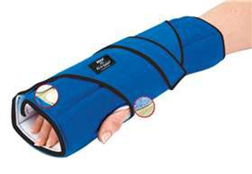 Night Wrist Brace IMAK RSI Adjustable Pil-O-Splint ergoBeads / Foam / Polyflannel Left or Right Hand Black / Blue One Size Fits Most 51331 Each/1