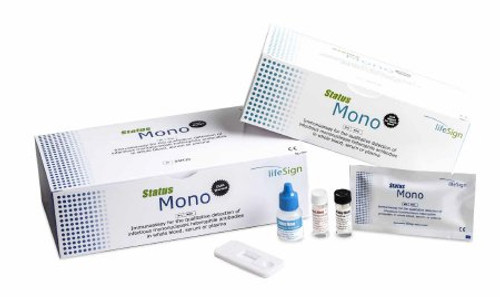 Rapid Test Kit Status Infectious Disease Immunoassay Infectious Mononucleosis Whole Blood / Serum / Plasma Sample 25 Tests 68364 Box/25
