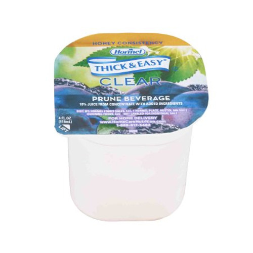Thickened Beverage Thick Easy 4 oz. Portion Cup Prune Flavor Ready to Use Honey Consistency 72459 Case/24