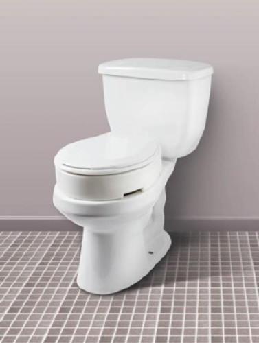 Raised Toilet Seat Carex 3-1/2 Inch Height White 300 lbs. Weight Capacity FGB32200 0000 Case/3