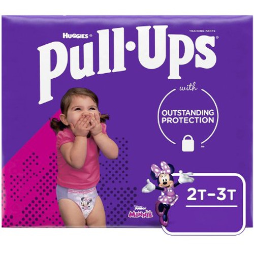 Female Toddler Training Pants Pull-Ups Learning Designs Size 2T to 3T Disposable Heavy Absorbency 45121 Case/74