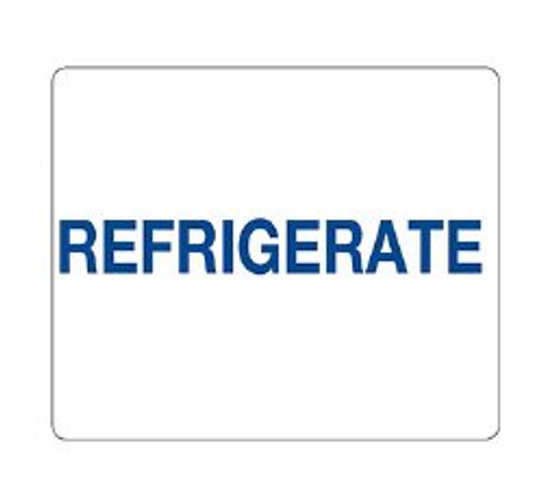 Pre-Printed Label Indeed Auxiliary Label White Paper REFRIGERATE Blue Temperature Control 3/8 X 1-5/8 Inch 2960 Pack/1