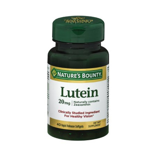 Eye Vitamin Supplement Nature s Bounty Lutein 20 mg Strength Softgel 40 per Bottle 74312049026 Each/1