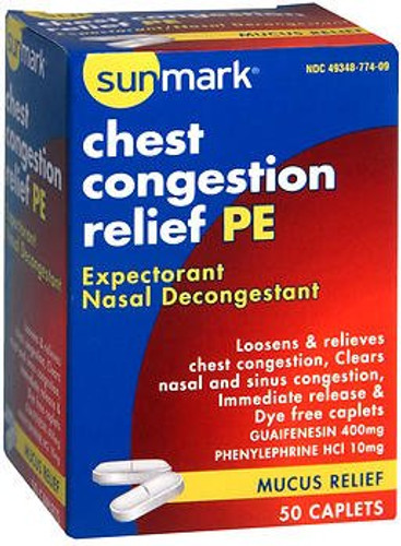 Cold and Cough Relief sunmark 400 mg - 10 mg Strength Tablet 50 per Box 49348077409 Box/50