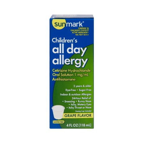 Children s Allergy Relief sunmark 5 mg Strength Syrup 4 oz. 70677001401 Each/1