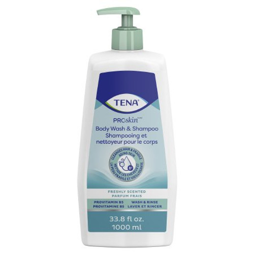 Shampoo and Body Wash TENA ProSkin 33.8 oz. Pump Bottle Scented 64408 Case/8