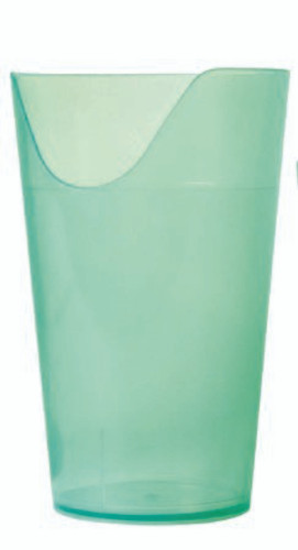 ADL Dysphagia Cup FabLife Nosey Cup 8 oz. Clear Plastic Reusable 60-1041 Each/1