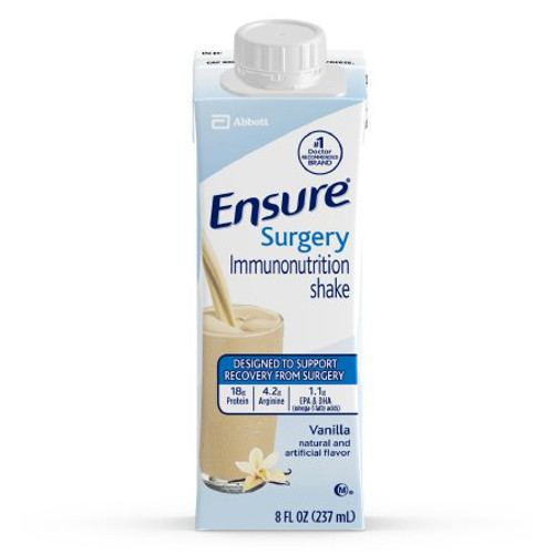 Oral Supplement Ensure Surgery Immunonutrition Shake Vanilla Flavor Ready to Use 8 oz. Carton 65047 Case/24