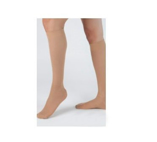 Compression Stocking Health Support Knee High Size C / Regular Beige Closed Toe 201312