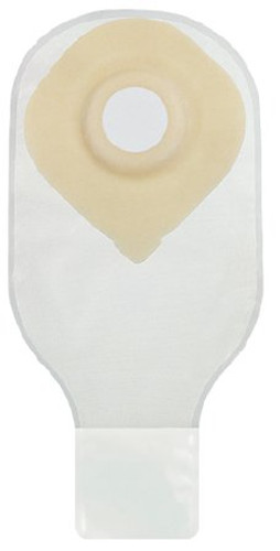 Ostomy Pouch Securi-T USA One-Piece System 12 Inch Length 1-1/4 Inch Stoma Drainable Convex Pre-Cut 7612328 Box/10