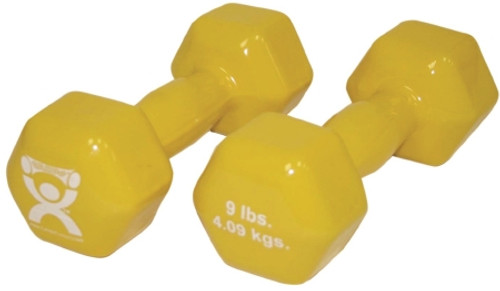 Dumbbell Pair Hexagon Heads CanDo 9 lbs. 10-0558-2 Pair/1