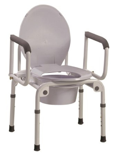 Commode Chair Fabrication Enterprises Drop Arm Steel Frame 43-2342