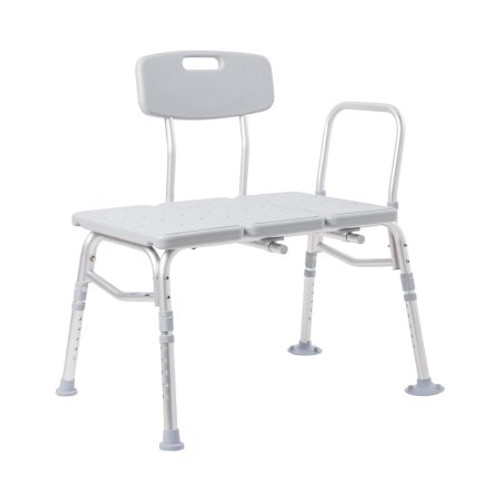 McKesson Knocked Down Bath Transfer Bench Removable Arm Rail 17-1/2 to 22-1/2 Inch Seat Height 400 lbs. Weight Capacity 146-RTL12031KDR Each/1