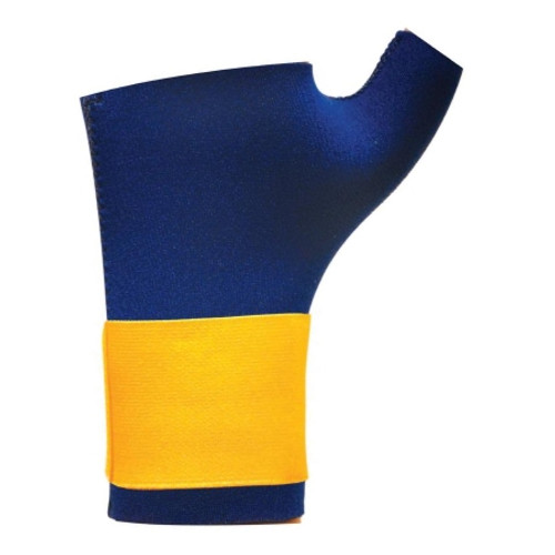 Wrist / Thumb Support Classic Neoprene / Nylon Left or Right Hand Navy Blue / Yellow Small 400-012