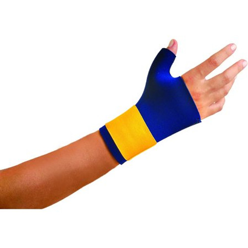 Wrist / Thumb Support Classic Neoprene / Nylon Left or Right Hand Navy Blue / Yellow Medium 400-013