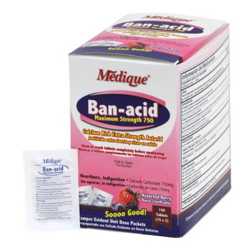 Antacid Ban-Acid 750 mg Strength Chewable Tablet 100 per Bottle 28536
