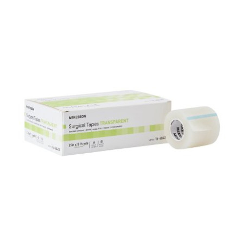 Medical Tape McKesson Porous Plastic / Silicone 2 Inch X 5-1/2 Yard Transparent NonSterile 16-48420