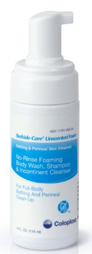 Rinse-Free Shampoo and Body Wash Bedside-Care 4 oz. Pump Bottle Unscented 67147