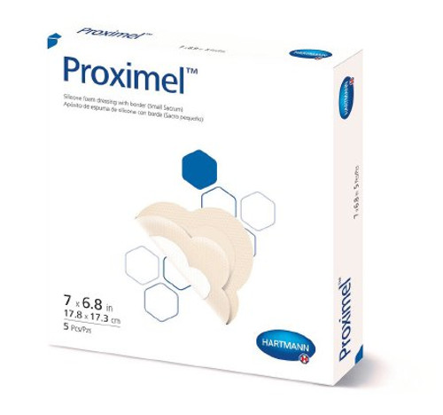 Silicone Foam Dressing Proximel 6-4/5 X 7 Inch Sacral Silicone Adhesive with Border Sterile 14600000
