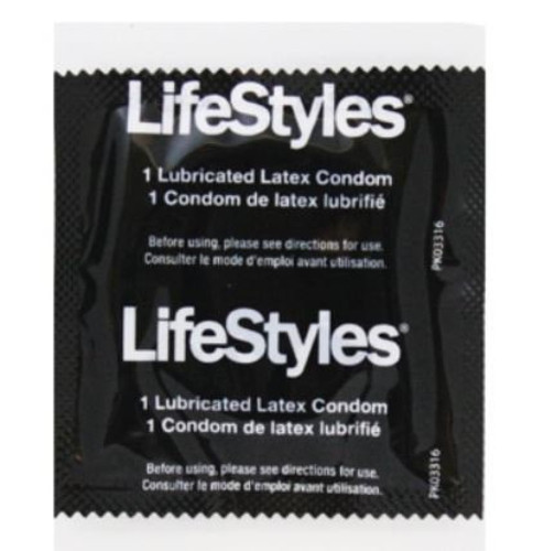 Condom Lifestyles Tuxedo Lubricated One Size Fits Most 1 000 per Case A6200C