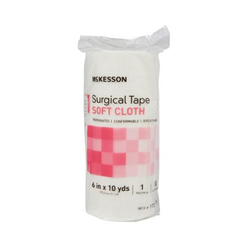 Medical Tape McKesson Perforated Soft Cloth 6 Inch X 10 Yard White NonSterile 172-49260