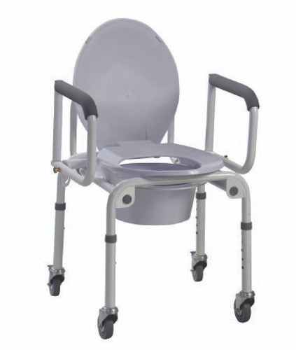 Commode Chair Fabrication Enterprises Drop Arm Steel Frame 43-2350