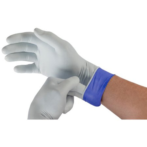 Exam Glove LifeStar EC X-Large NonSterile Nitrile Extended Cuff Length Textured Fingertips White / Blue Not Chemo Approved LSE-104-XL