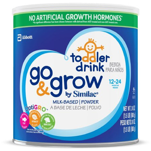 Pediatric Oral Supplement Go Grow by Similac Unflavored 24 oz. Can Powder 67010