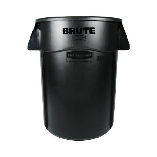 Trash Can Rubbermaid Brute 44 gal. Round Black Resin Open Top FG264360BLA