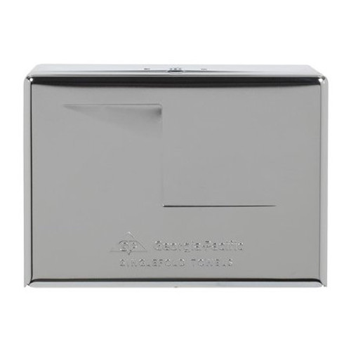 Paper Towel Dispenser GP PRO Chrome Metal Manual Pull 500 Singlefold Towels Wall Mount 56720