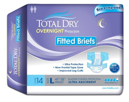 Unisex Adult Incontinence Brief Total Dry Large Disposable Heavy Absorbency SP92410