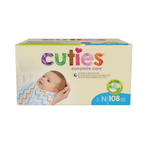 Unisex Baby Diaper Cuties Complete Care Size 0 Disposable Heavy Absorbency CCC10