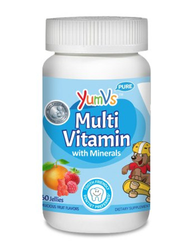 Multivitamin Supplement with Minerals YumV s Gummy 60 per Bottle Assorted Fruit Flavors 9052-06-YVP