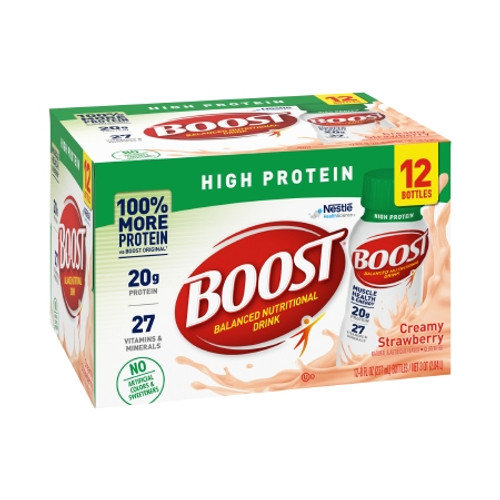 Oral Supplement Boost High Protein Creamy Strawberry Flavor Ready to Use 8 oz. Bottle 12384278