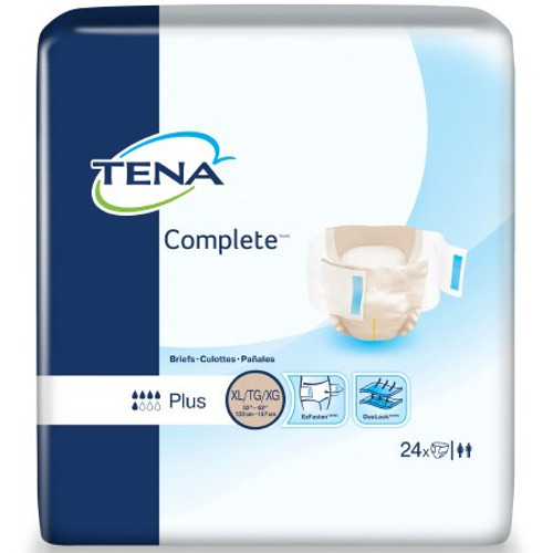 Unisex Adult Incontinence Brief TENA Complete X-Large Disposable Moderate Absorbency 67340