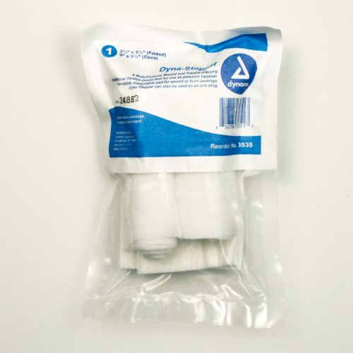 Trauma Dressing Dyna-Stopper Gauze 5-1/2 X 9 Inch Rectangle Sterile 3535