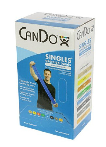 Exercise Resistance Band CanDo Blue 5 Inch X 5 Foot Heavy Resistance 10-5184