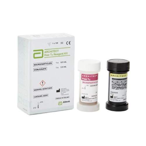Reagent Kit Architect Thyroid / Metabolic Assay Free Thyroxine T4 For Architect i1000 and i2000 Analyzer 100 Tests R1 6.6 mL R2 5.9 mL 07K6529