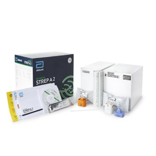 Rapid Test Kit ID NOW Strep A 2.0 Molecular Diagnostic Strep A Test Throat Swab Sample 24 Tests 734000