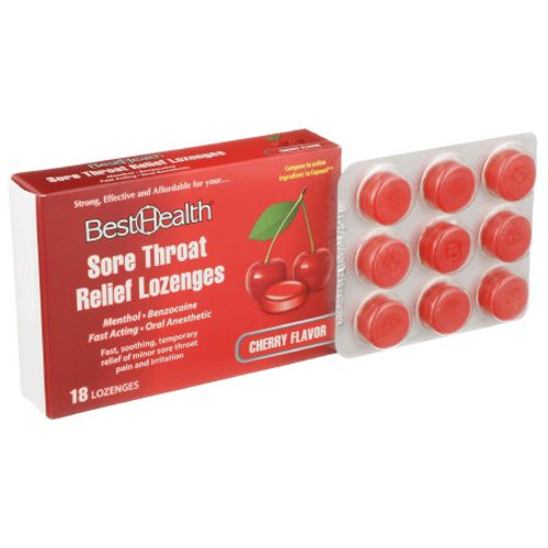 Sore Throat Relief Best Health Lozenge 18 per Box 599-18