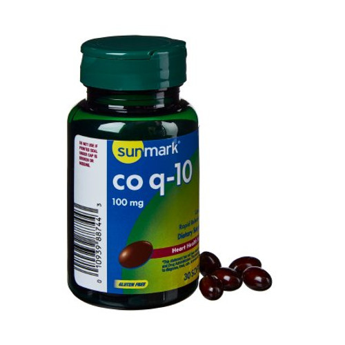 Vitamin Supplement sunmark Coenzyme Q-10 100 mg Strength Softgel 30 per Bottle 01093988744