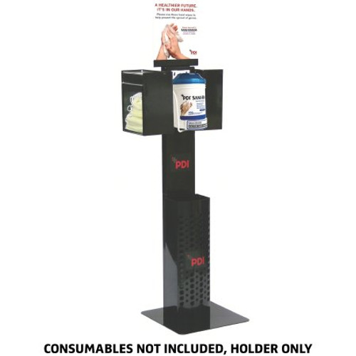 Dispenser Stand PDI Black Manual Floor Stand P013700