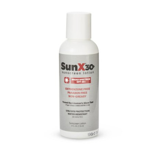 Sunscreen SunX SPF 30 SPF 30 Bottle Lotion 4 oz. 71666